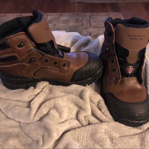 Skechers Shoes 7721 Dark Brown Mens Sketchers Size 9 Work Boots